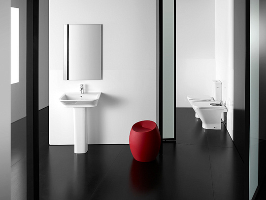 Roca Gap Раковина подвесная 35х32 см, с переливом, без донного клапана, цвет: белый глянцевый 327479000