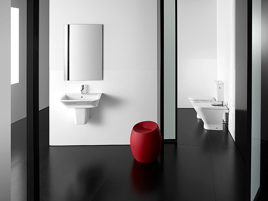 Roca Gap Раковина подвесная 35х32 см, с переливом, без донного клапана, цвет: белый глянцевый 327479000