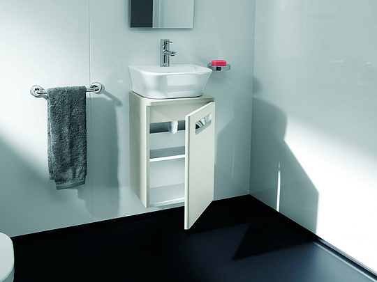 Roca Gap Раковина подвесная 35х32 см, с переливом, без донного клапана, цвет: белый глянцевый 327479000