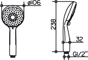 Keuco Elegance New Душевая лейка цвет: хром 51680 010300