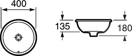 Roca Foro Рукомойник 40 см, без отверстия под смеситель цвет: белый 327872000