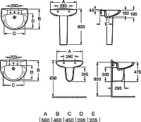 Roca Victoria Раковина подвесная 56х46 см, с переливом, без донного клапана, цвет: белый глянцевый 32739300Y