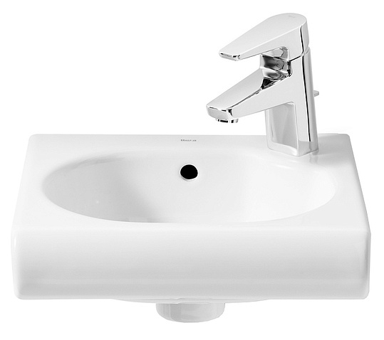 Roca Meridian Раковина подвесная 35х32 см, с переливом, без донного клапана, цвет: белый глянцевый 327249000