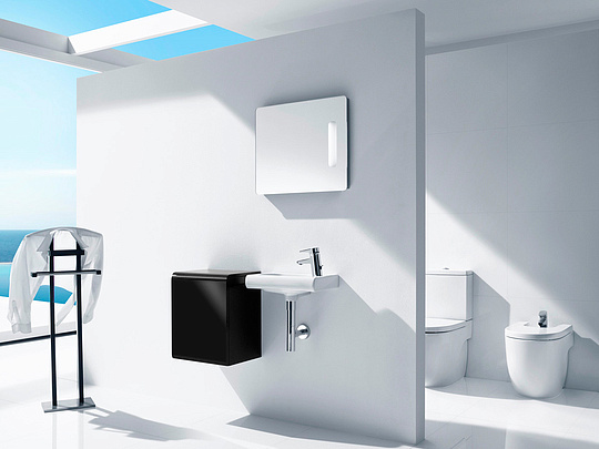 Roca Meridian Раковина подвесная 35х32 см, с переливом, без донного клапана, цвет: белый глянцевый 327249000