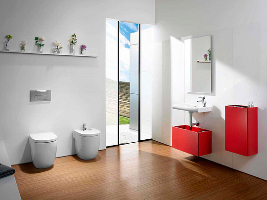 Roca Meridian Раковина подвесная 35х32 см, с переливом, без донного клапана, цвет: белый глянцевый 327249000