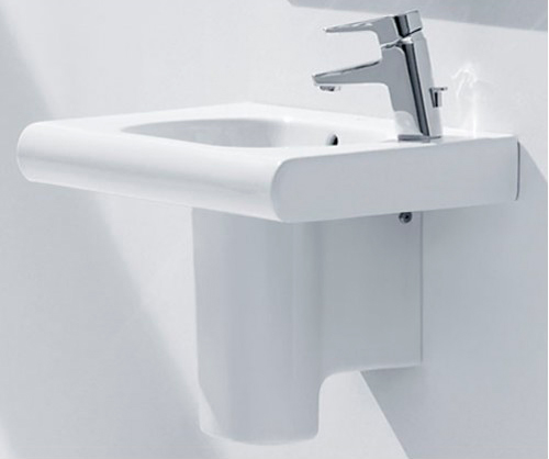 Roca Meridian Раковина подвесная 35х32 см, с переливом, без донного клапана, цвет: белый глянцевый 327249000