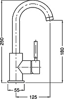 Смеситель Cezares Olimp LSM2 01 L для раковины OLIMP-LSM2-01-L