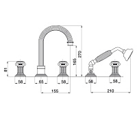 Смеситель Cezares Olimp BVD 02 Sw на борт ванны OLIMP-BVD-02-Sw