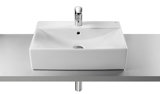 Roca Diverta Раковина подвесная 47х44 см, с переливом, без донного клапана, цвет: белый глянцевый 327111000