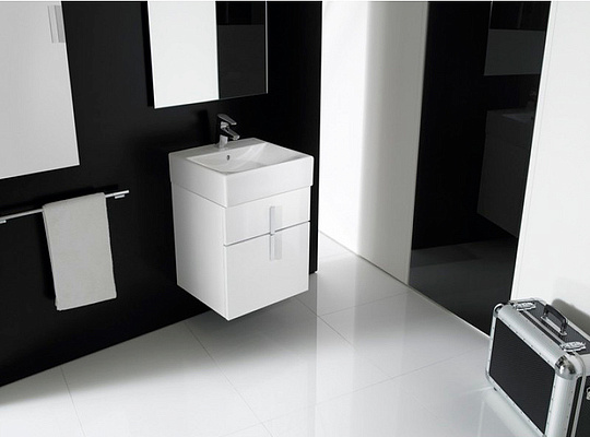 Roca Diverta Раковина подвесная 47х44 см, с переливом, без донного клапана, цвет: белый глянцевый 327111000