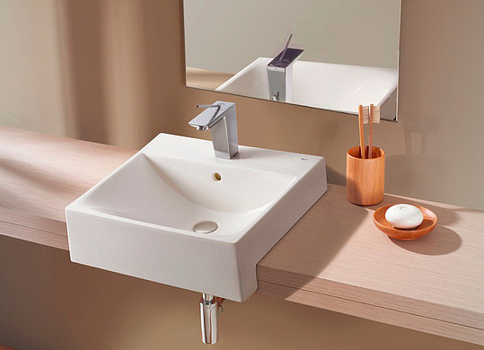 Roca Diverta Раковина подвесная 47х44 см, с переливом, без донного клапана, цвет: белый глянцевый 327111000