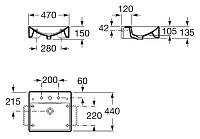 Roca Diverta Раковина подвесная 47х44 см, с переливом, без донного клапана, цвет: белый глянцевый 327111000