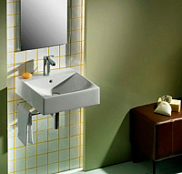 Roca Diverta Раковина подвесная 47х44 см, с переливом, без донного клапана, цвет: белый глянцевый 327111000