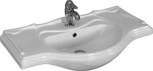 Roca America Раковина накладная 86,5х48х21,5h см, с переливом, без д/к, цвет: белый глянцевый 327206000