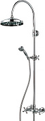 Bossini Retro Душевая стойка: смеситель, ручной и верхний душ, 1 вид струи, шланг, цвет: chrome L01526.030