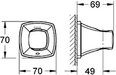 Grohe Grandera Настенный держатель 7х6,9хh7 см, цвет: хром глянцевый 27969000