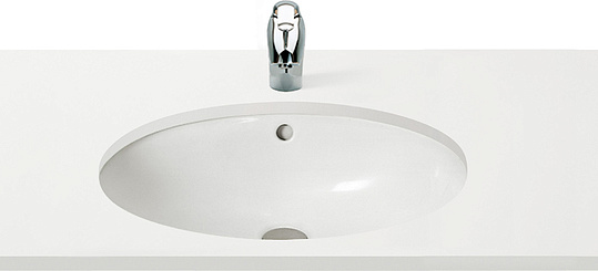 Roca Berna Раковина встраиваемая снизу 62х39 см, с переливом, без д/к, цвет: белый глянцевый 327899000