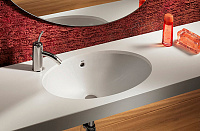 Roca Berna Раковина встраиваемая снизу 62х39 см, с переливом, без д/к, цвет: белый глянцевый 327899000