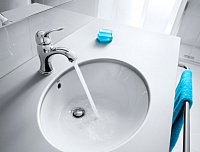 Roca Berna Раковина встраиваемая снизу 62х39 см, с переливом, без д/к, цвет: белый глянцевый 327899000