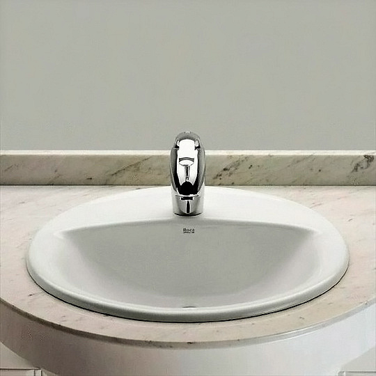 Roca Aloa Раковина встраиваемая сверху 56х47,5 см, без перелива, цвет: белый глянцевый 327865000