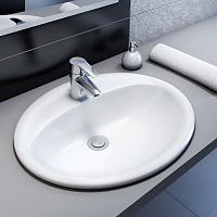 Roca Aloa Раковина встраиваемая сверху 56х47,5 см, без перелива, цвет: белый глянцевый 327865000