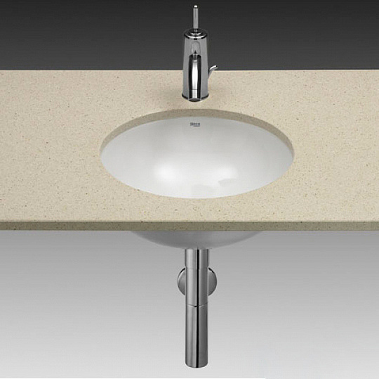 Roca Foro Раковина встраиваемая снизу d41 см, без перелива, цвет: белый глянцевый 327884000