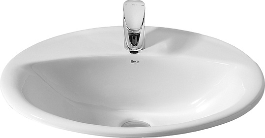 Roca Rodeo Раковина встраиваемая сверху 52х41 см, с переливом, без д/к, цвет: белый глянцевый 327866000