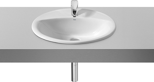 Roca Rodeo Раковина встраиваемая сверху 52х41 см, с переливом, без д/к, цвет: белый глянцевый 327866000