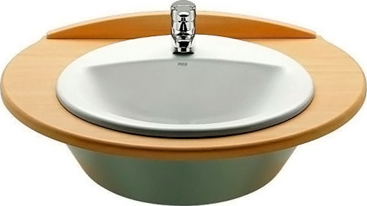 Roca Rodeo Раковина встраиваемая сверху 52х41 см, с переливом, без д/к, цвет: белый глянцевый 327866000