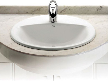 Roca Rodeo Раковина встраиваемая сверху 52х41 см, с переливом, без д/к, цвет: белый глянцевый 327866000