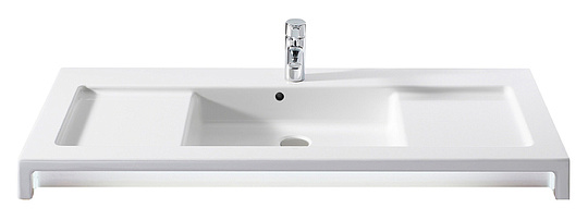 Roca Stratum Раковина подвесная 110х50 см, без перелива, цвет: белый глянцевый 327631000