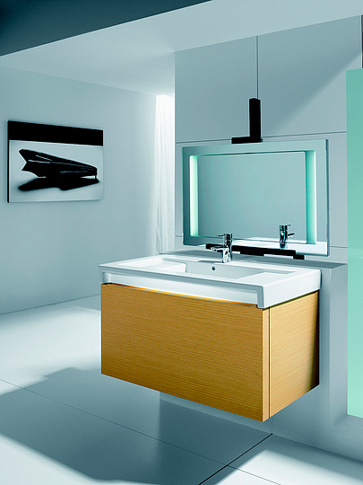 Roca Stratum Раковина подвесная 110х50 см, без перелива, цвет: белый глянцевый 327631000