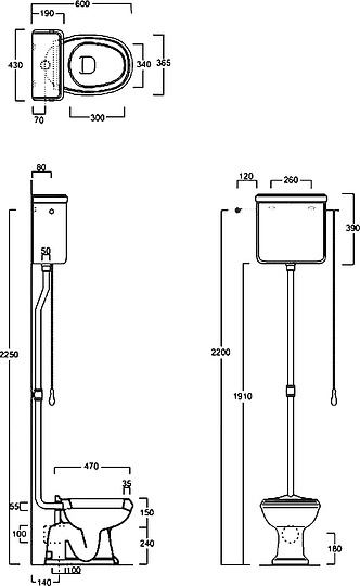 Simas Arcade Унитаз с высоким бачком, цвет: белый AR801/AR802