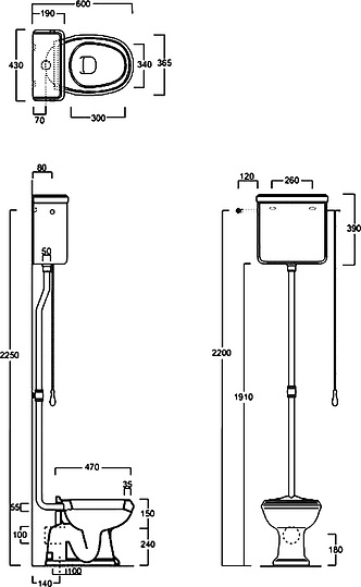 Simas Arcade Унитаз с высоким бачком, цвет: белый AR811/AR802