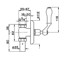 Cisal Arcana Запорный вентиль для туалета, цвет: 24k gold AR00271024