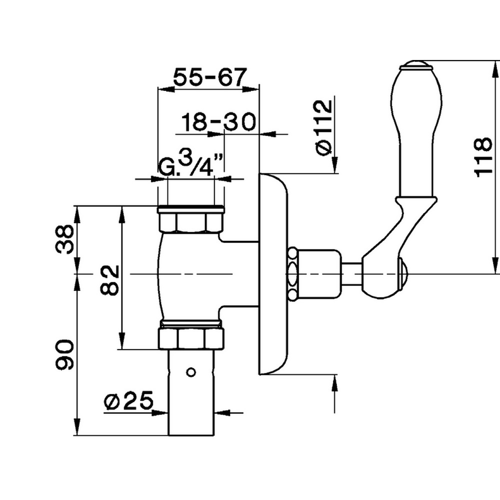 Cisal Arcana Запорный вентиль для туалета, цвет: chrome AR00271021