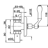 Cisal Arcana Запорный вентиль для туалета, цвет: chrome AR00271121