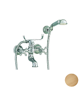 Cisal Arcana Ceramic Смеситель для ванны накладной, с душевым комплектом, цвет: antique bronze AC00012027