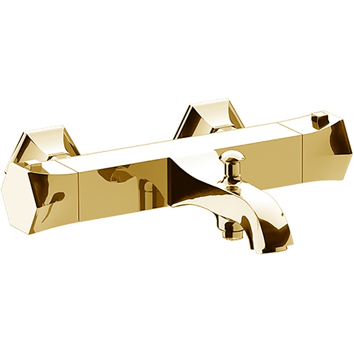 Cisal Cherie Смеситель термостатический для ванны накладной, цвет: 24k gold CET2701024