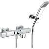 Cisal Cubic Смеситель термостатический для ванны накладной, с душевым комплектом, цвет: chrome CUD2102021