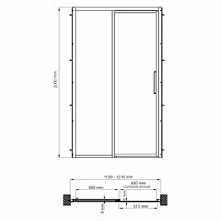 Wasserkraft Lopau Душевая дверь, профиль хром 32S05L