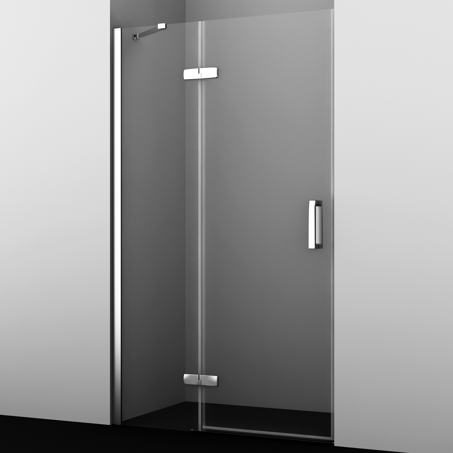 Wasserkraft Aller Душевая дверь 120х200h, профиль хром, стекло прозрачное 10H05L