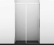 Wasserkraft Dinkel Душевая дверь 140х200h, профиль хром глянцевый, стекло прозрачное 58R31