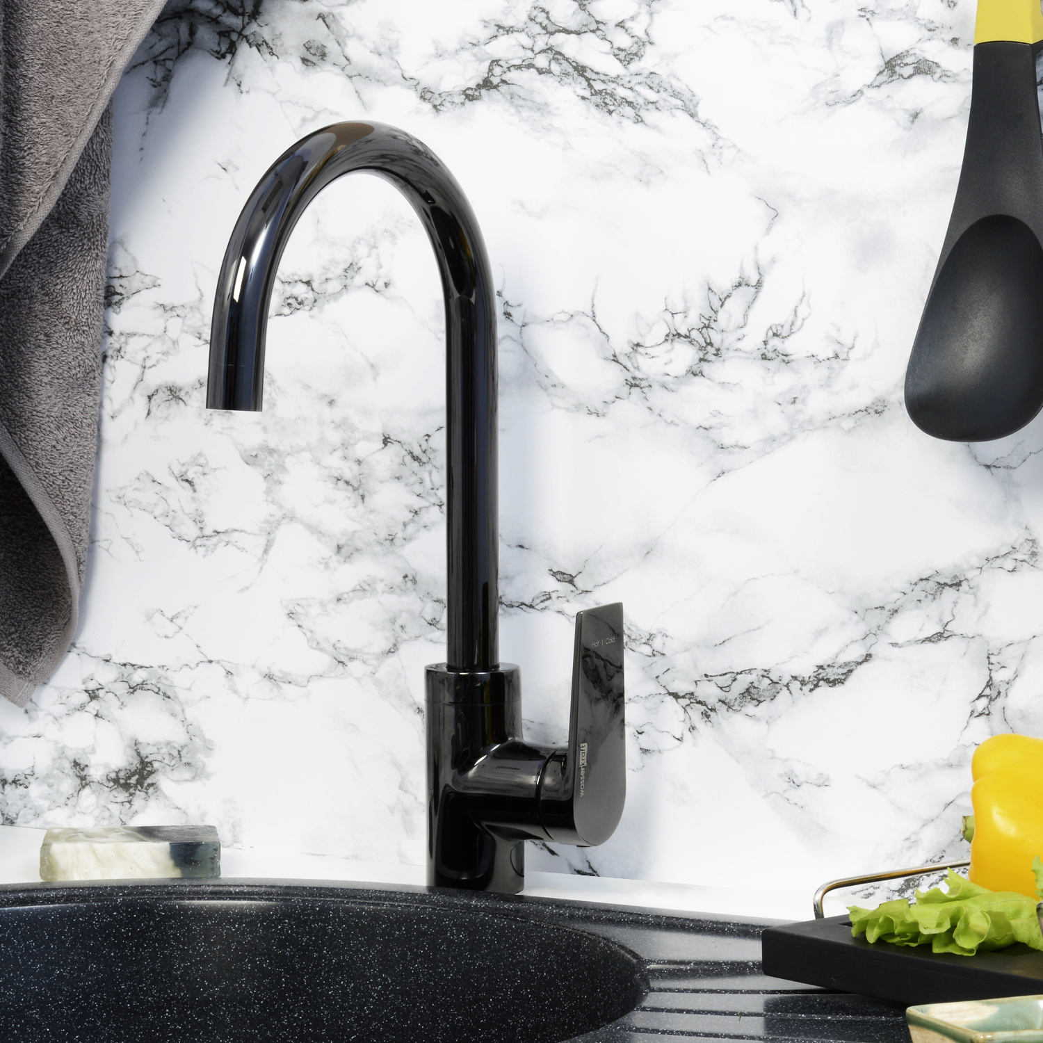 Wasserkraft Glan Смеситель для кухни однорычажный, цвет: черный 6607