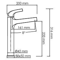 Wasserkraft Sauer Смеситель для умывальника однорычажный, цвет: золото 7103H