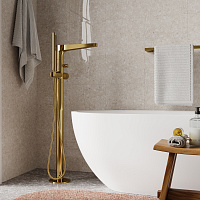 Wasserkraft Sauer Напольный смеситель для ванны однорычажный, цвет: золото 7121