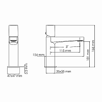 Wasserkraft Naab Смеситель для раковины однорычажный, цвет: хром 8603