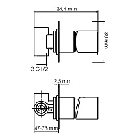 Wasserkraft Elbe Смеситель для душа, цвет: черный матовый 7452