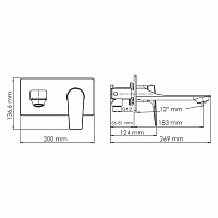 Wasserkraft Lopau Встраиваемый смеситель для раковины однорычажный, цвет: хром 3230