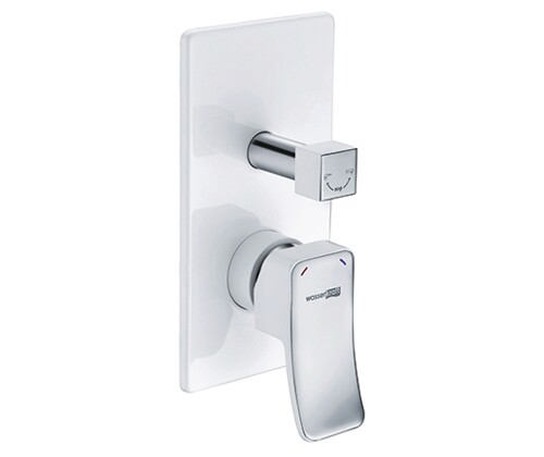 Wasserkraft Aller Смеситель для ванны и душа однорычажный, цвет: белый/хром 10641W